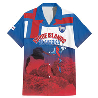 Faroe Islands National Day Family Matching Mermaid Dress and Hawaiian Shirt Olavsoka Faroes Map With Tjaldur - Wonder Print Shop