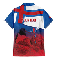 Faroe Islands National Day Family Matching Mermaid Dress and Hawaiian Shirt Olavsoka Faroes Map With Tjaldur - Wonder Print Shop