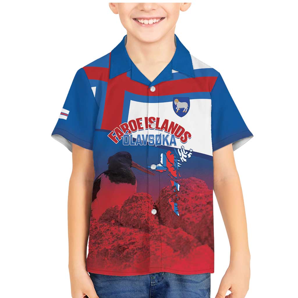 Faroe Islands National Day Family Matching Mermaid Dress and Hawaiian Shirt Olavsoka Faroes Map With Tjaldur - Wonder Print Shop