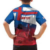 Faroe Islands National Day Family Matching Puletasi and Hawaiian Shirt Olavsoka Faroes Map With Tjaldur - Wonder Print Shop