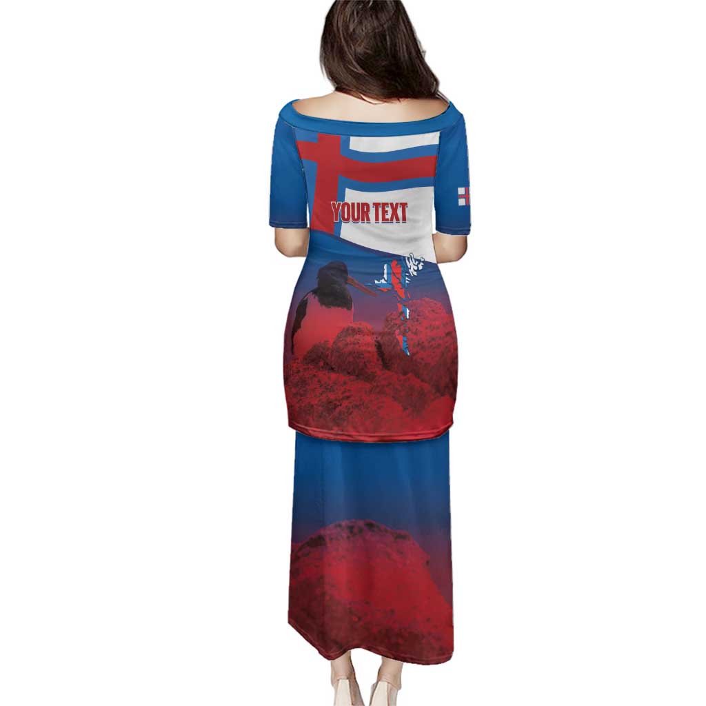 Faroe Islands National Day Family Matching Puletasi and Hawaiian Shirt Olavsoka Faroes Map With Tjaldur - Wonder Print Shop