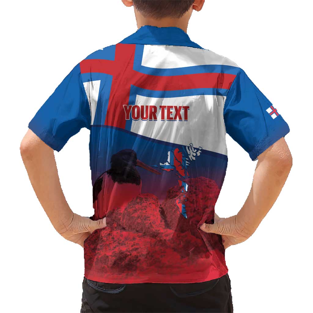 Faroe Islands National Day Family Matching Short Sleeve Bodycon Dress and Hawaiian Shirt Olavsoka Faroes Map With Tjaldur - Wonder Print Shop