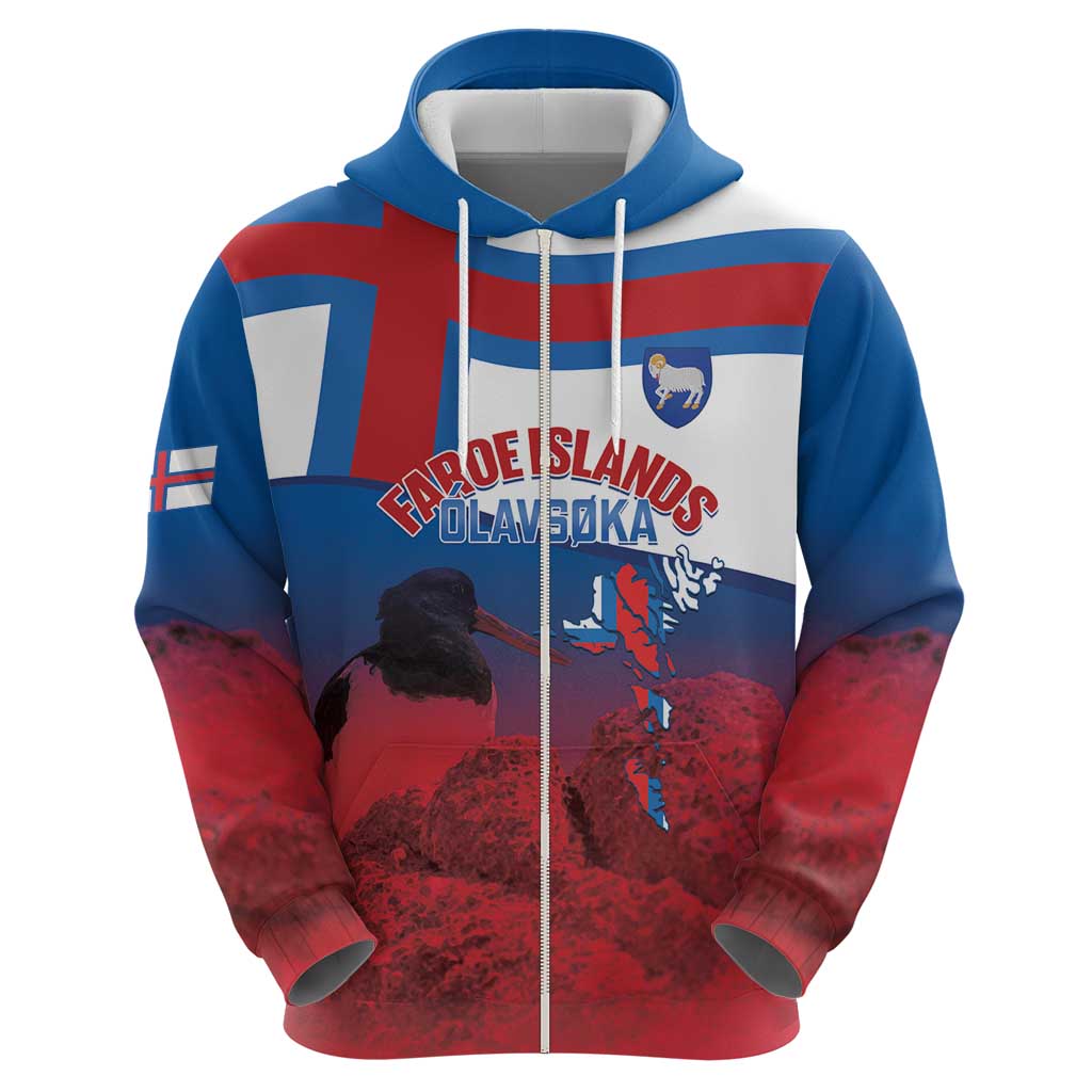 Faroe Islands National Day Hoodie Olavsoka Faroes Map With Tjaldur - Wonder Print Shop