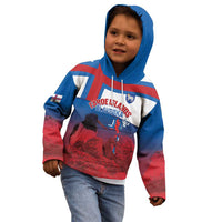 Faroe Islands National Day Kid Hoodie Olavsoka Faroes Map With Tjaldur - Wonder Print Shop