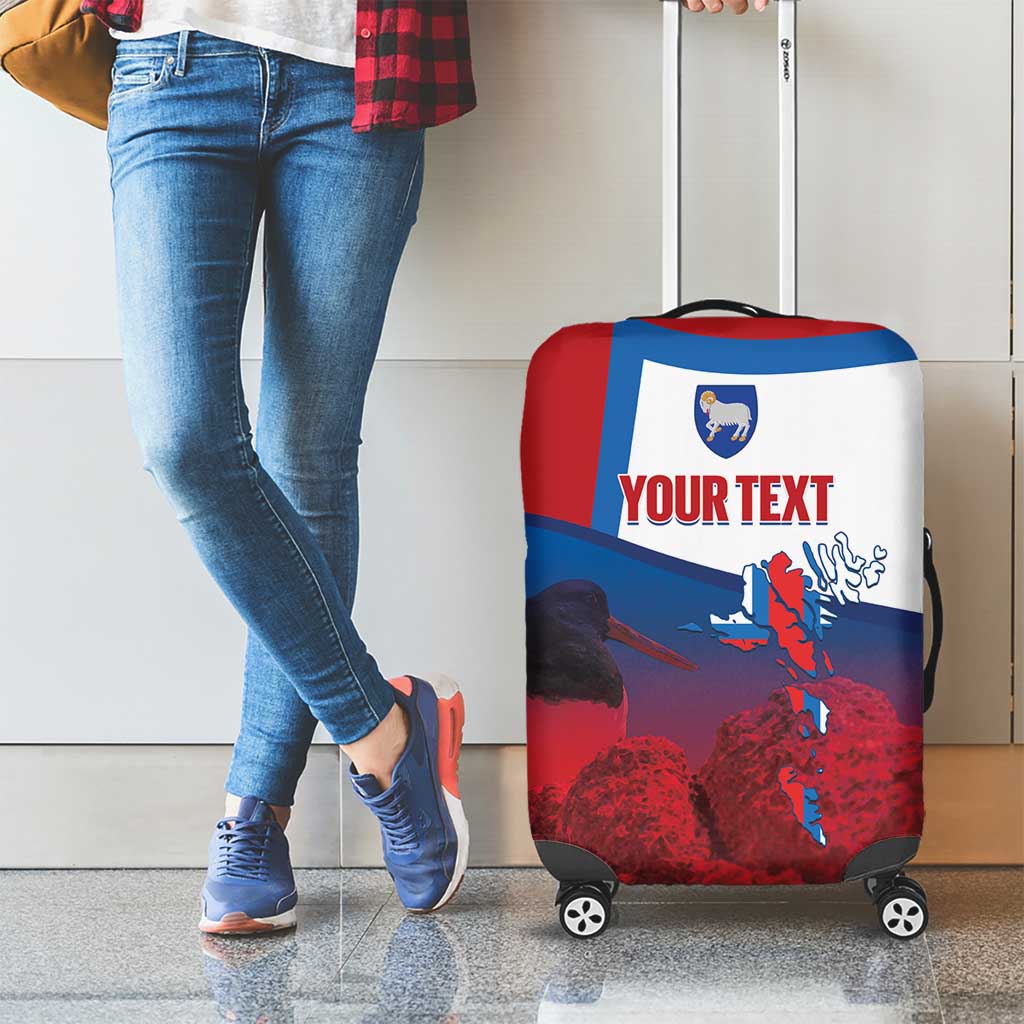 Faroe Islands National Day Luggage Cover Olavsoka Faroes Map With Tjaldur - Wonder Print Shop