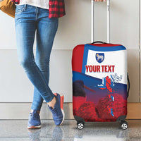 Faroe Islands National Day Luggage Cover Olavsoka Faroes Map With Tjaldur - Wonder Print Shop