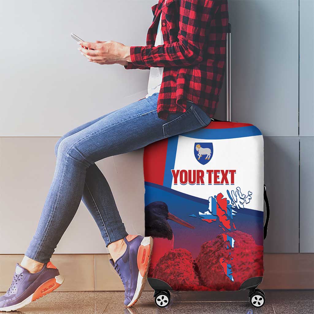 Faroe Islands National Day Luggage Cover Olavsoka Faroes Map With Tjaldur - Wonder Print Shop