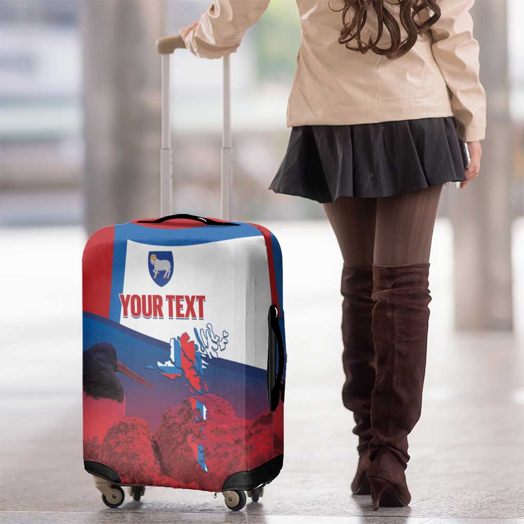 Faroe Islands National Day Luggage Cover Olavsoka Faroes Map With Tjaldur - Wonder Print Shop