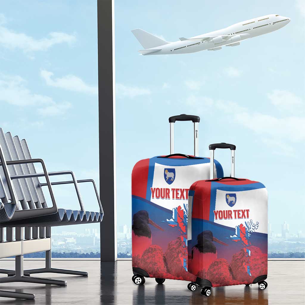Faroe Islands National Day Luggage Cover Olavsoka Faroes Map With Tjaldur - Wonder Print Shop