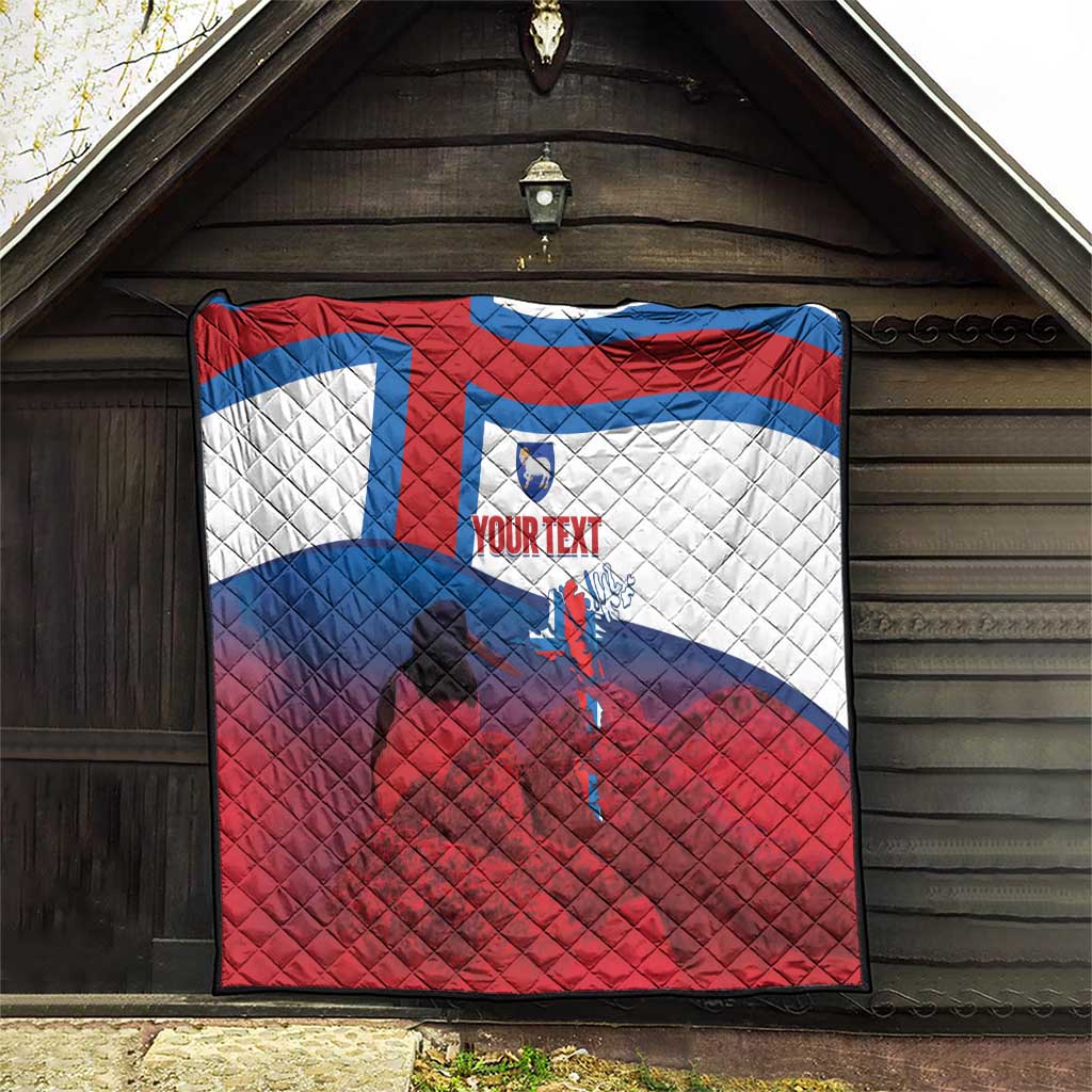 Faroe Islands National Day Quilt Olavsoka Faroes Map With Tjaldur - Wonder Print Shop