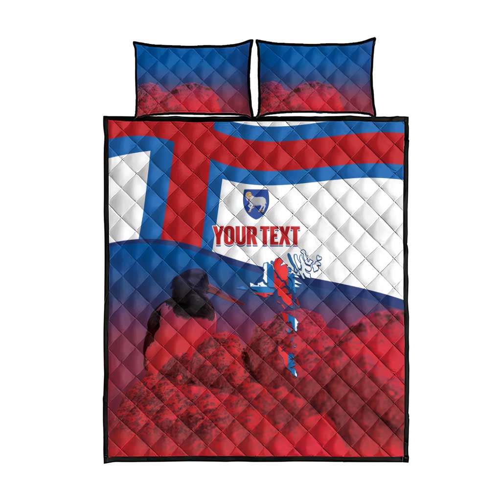 Faroe Islands National Day Quilt Bed Set Olavsoka Faroes Map With Tjaldur - Wonder Print Shop