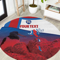 Faroe Islands National Day Round Carpet Olavsoka Faroes Map With Tjaldur - Wonder Print Shop