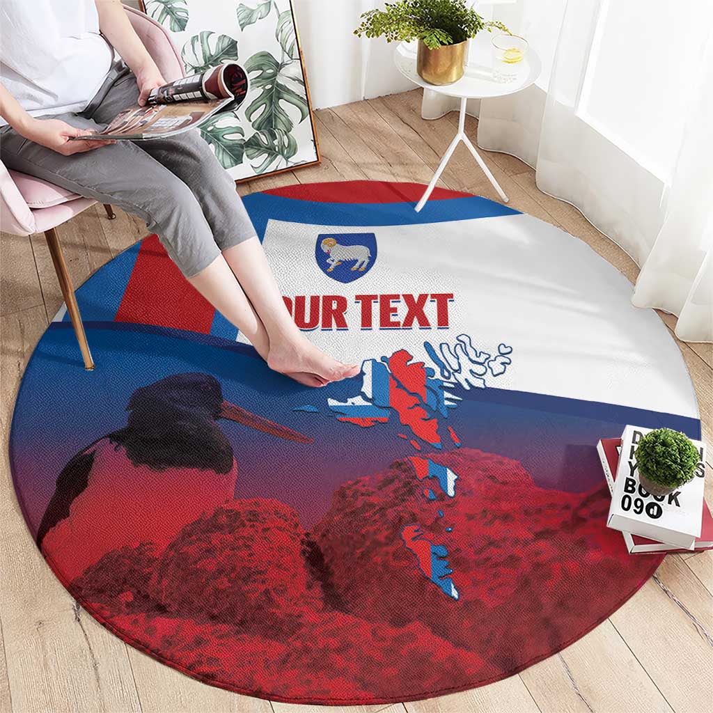 Faroe Islands National Day Round Carpet Olavsoka Faroes Map With Tjaldur - Wonder Print Shop