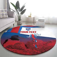 Faroe Islands National Day Round Carpet Olavsoka Faroes Map With Tjaldur - Wonder Print Shop