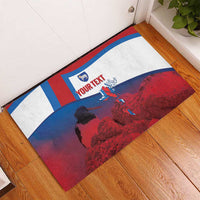 Faroe Islands National Day Rubber Doormat Olavsoka Faroes Map With Tjaldur - Wonder Print Shop