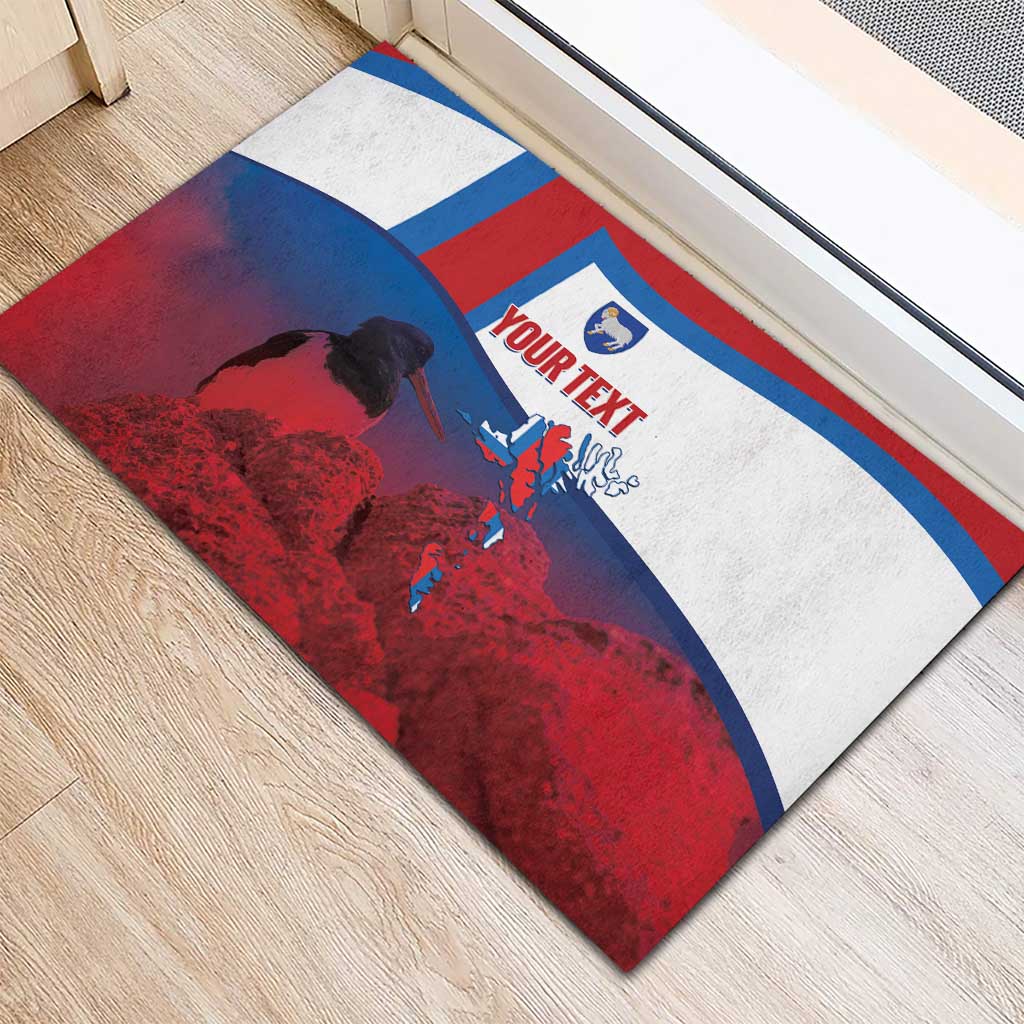 Faroe Islands National Day Rubber Doormat Olavsoka Faroes Map With Tjaldur - Wonder Print Shop