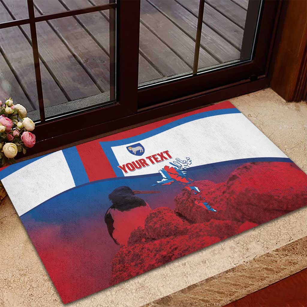 Faroe Islands National Day Rubber Doormat Olavsoka Faroes Map With Tjaldur - Wonder Print Shop