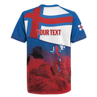 Faroe Islands National Day Rugby Jersey Olavsoka Faroes Map With Tjaldur - Wonder Print Shop