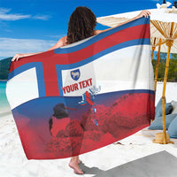 Faroe Islands National Day Sarong Olavsoka Faroes Map With Tjaldur - Wonder Print Shop