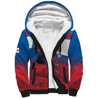 Faroe Islands National Day Sherpa Hoodie Olavsoka Faroes Map With Tjaldur - Wonder Print Shop