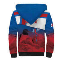 Faroe Islands National Day Sherpa Hoodie Olavsoka Faroes Map With Tjaldur - Wonder Print Shop