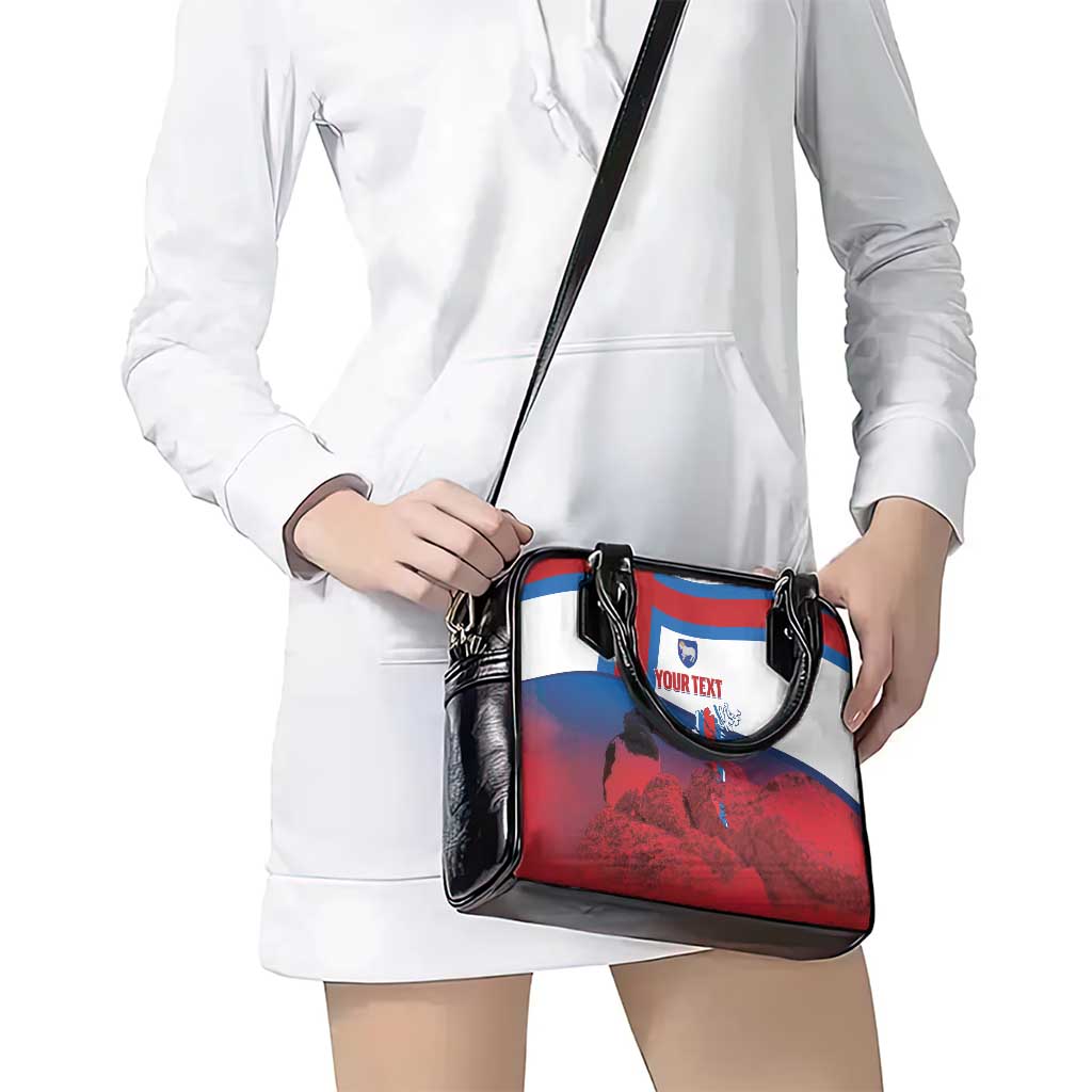 Faroe Islands National Day Shoulder Handbag Olavsoka Faroes Map With Tjaldur - Wonder Print Shop
