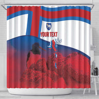 Faroe Islands National Day Shower Curtain Olavsoka Faroes Map With Tjaldur - Wonder Print Shop