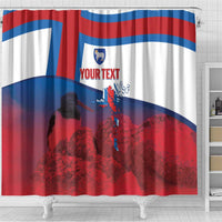Faroe Islands National Day Shower Curtain Olavsoka Faroes Map With Tjaldur - Wonder Print Shop