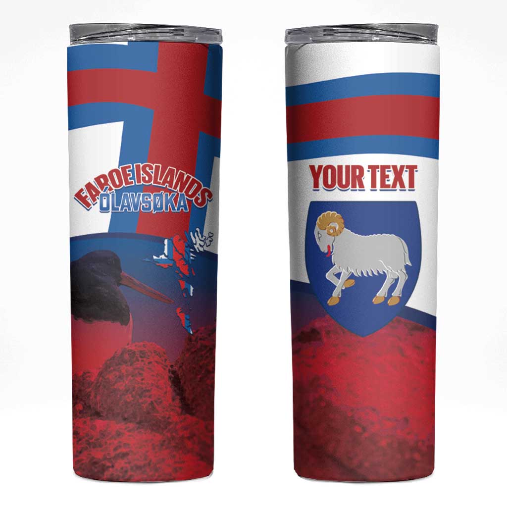 Faroe Islands National Day Skinny Tumbler Olavsoka Faroes Map With Tjaldur - Wonder Print Shop