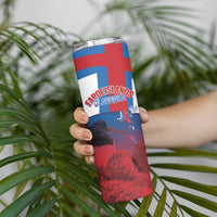 Faroe Islands National Day Skinny Tumbler Olavsoka Faroes Map With Tjaldur - Wonder Print Shop