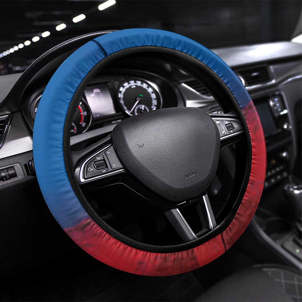 Faroe Islands National Day Steering Wheel Cover Olavsoka Faroes Map With Tjaldur - Wonder Print Shop