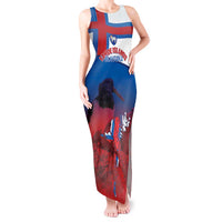 Faroe Islands National Day Tank Maxi Dress Olavsoka Faroes Map With Tjaldur - Wonder Print Shop