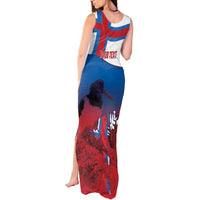 Faroe Islands National Day Tank Maxi Dress Olavsoka Faroes Map With Tjaldur - Wonder Print Shop