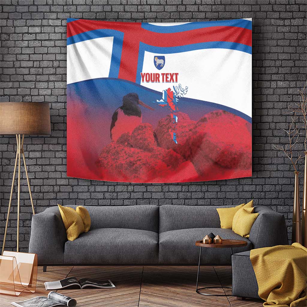 Faroe Islands National Day Tapestry Olavsoka Faroes Map With Tjaldur - Wonder Print Shop