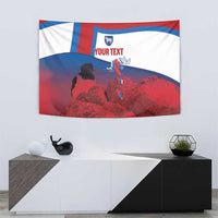 Faroe Islands National Day Tapestry Olavsoka Faroes Map With Tjaldur - Wonder Print Shop