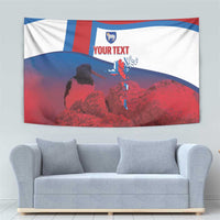 Faroe Islands National Day Tapestry Olavsoka Faroes Map With Tjaldur - Wonder Print Shop