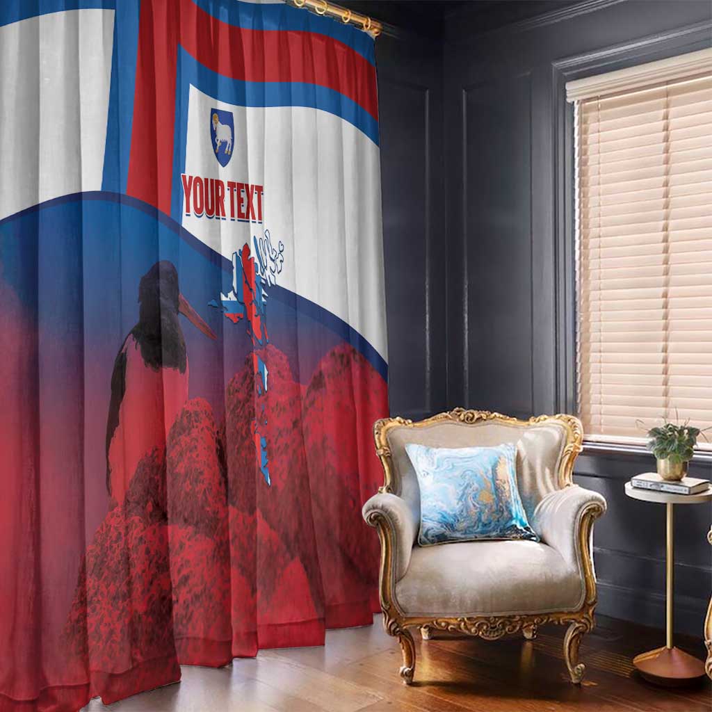 Faroe Islands National Day Window Curtain Olavsoka Faroes Map With Tjaldur - Wonder Print Shop