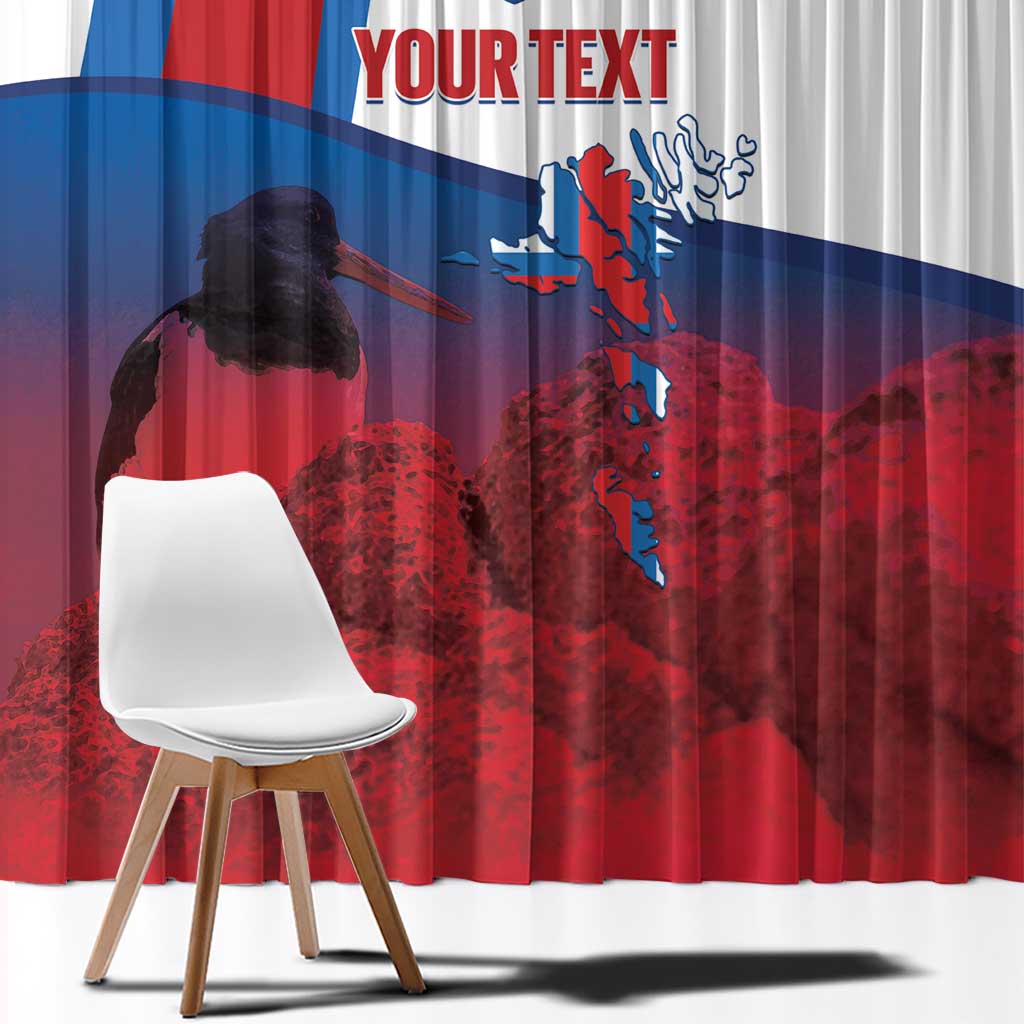 Faroe Islands National Day Window Curtain Olavsoka Faroes Map With Tjaldur - Wonder Print Shop