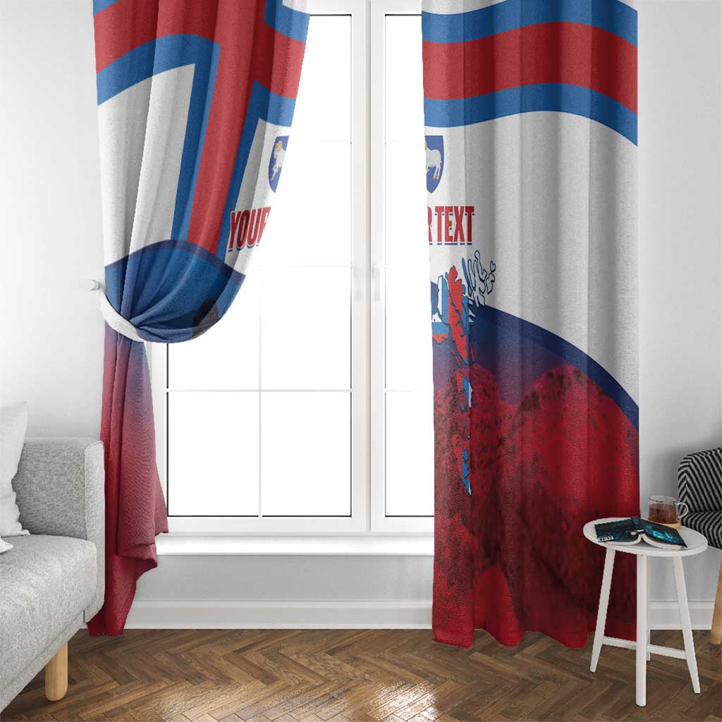 Faroe Islands National Day Window Curtain Olavsoka Faroes Map With Tjaldur - Wonder Print Shop