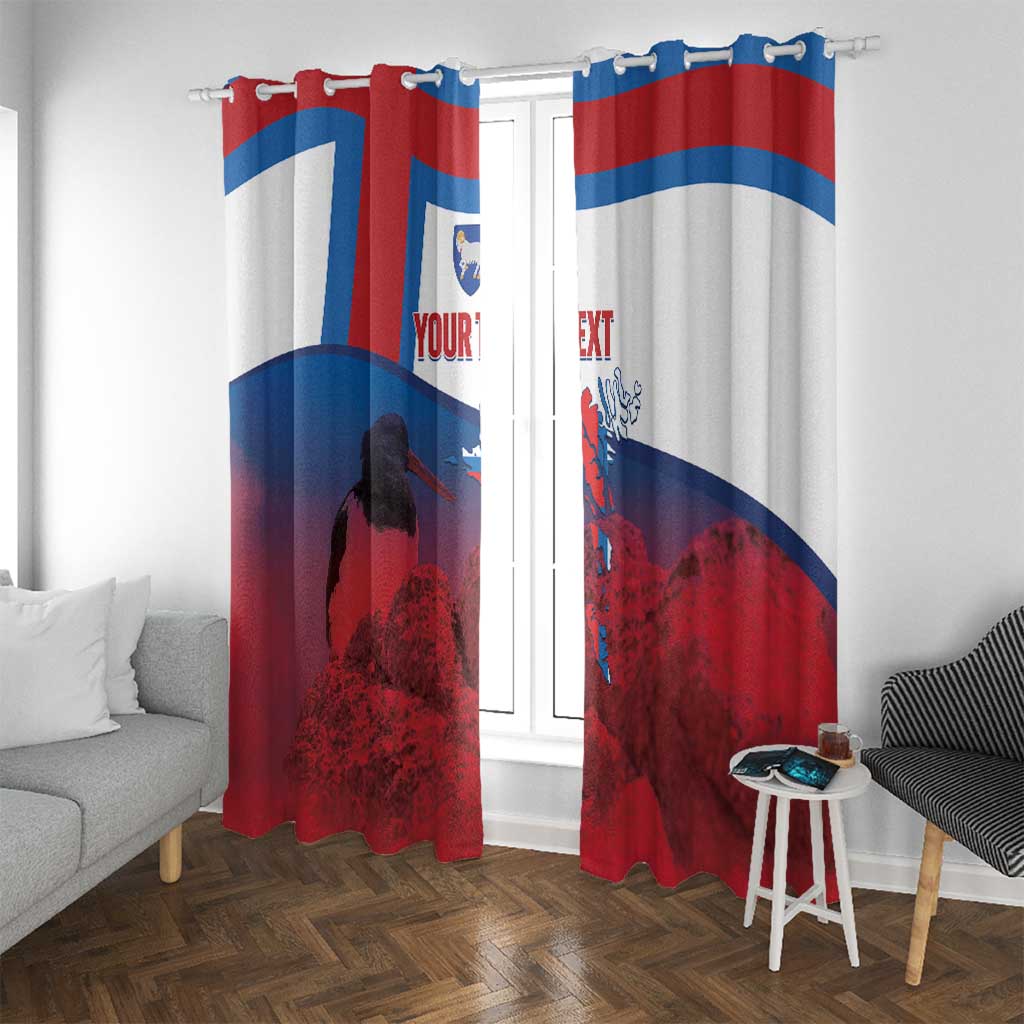 Faroe Islands National Day Window Curtain Olavsoka Faroes Map With Tjaldur - Wonder Print Shop