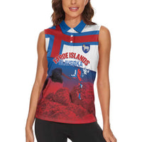Faroe Islands National Day Women Sleeveless Polo Shirt Olavsoka Faroes Map With Tjaldur - Wonder Print Shop