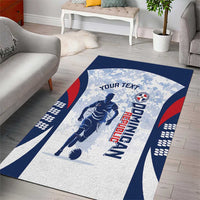 Custom Dominican Republic Football Area Rug Vamos Los Quisqueyanos - Wonder Print Shop