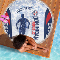 Custom Dominican Republic Football Beach Blanket Vamos Los Quisqueyanos - Wonder Print Shop