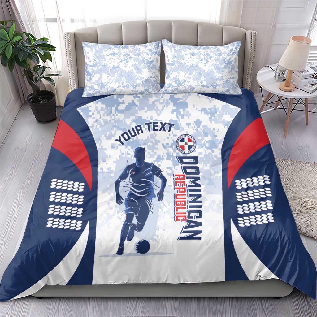 Custom Dominican Republic Football Bedding Set Vamos Los Quisqueyanos - Wonder Print Shop