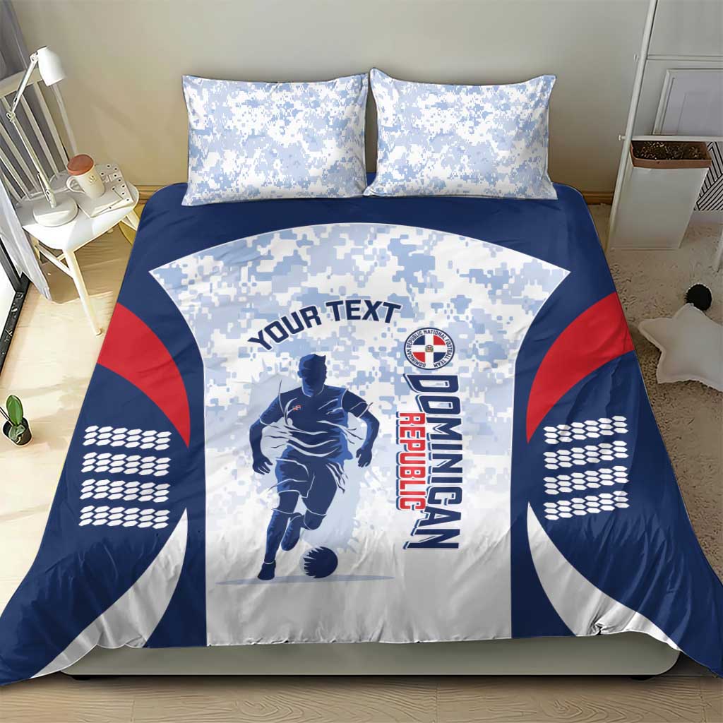 Custom Dominican Republic Football Bedding Set Vamos Los Quisqueyanos - Wonder Print Shop