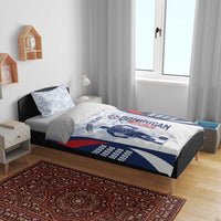 Custom Dominican Republic Football Bedding Set Vamos Los Quisqueyanos - Wonder Print Shop