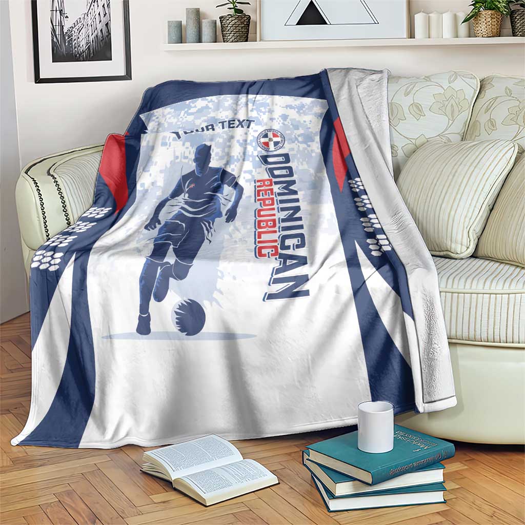 Custom Dominican Republic Football Blanket Vamos Los Quisqueyanos - Wonder Print Shop