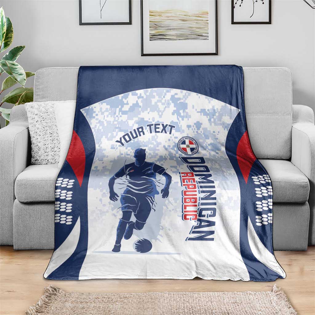 Custom Dominican Republic Football Blanket Vamos Los Quisqueyanos - Wonder Print Shop