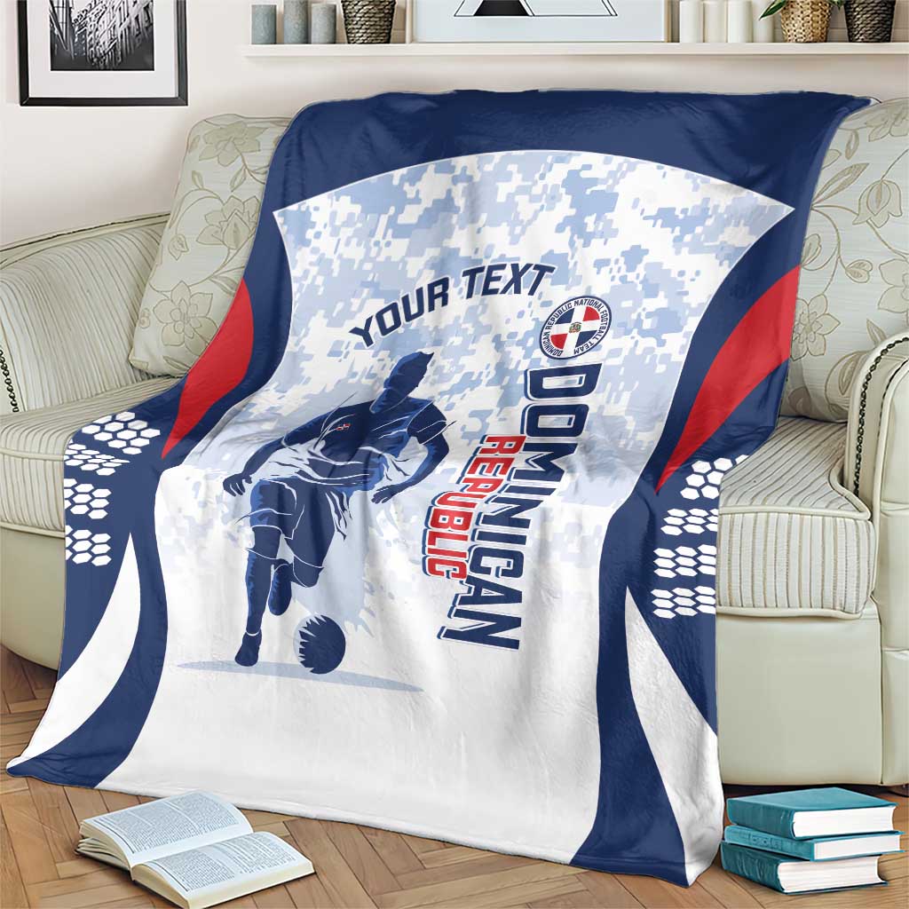 Custom Dominican Republic Football Blanket Vamos Los Quisqueyanos - Wonder Print Shop