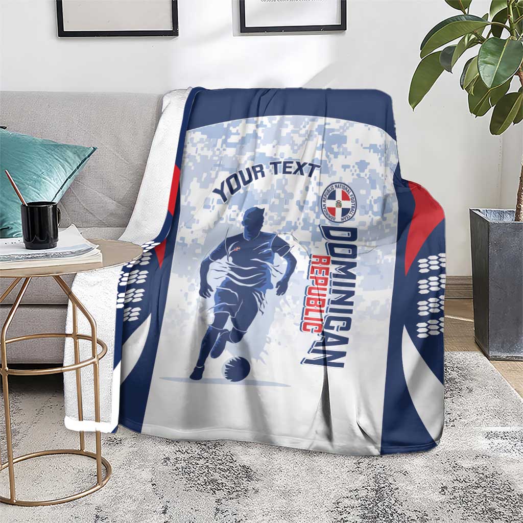 Custom Dominican Republic Football Blanket Vamos Los Quisqueyanos - Wonder Print Shop